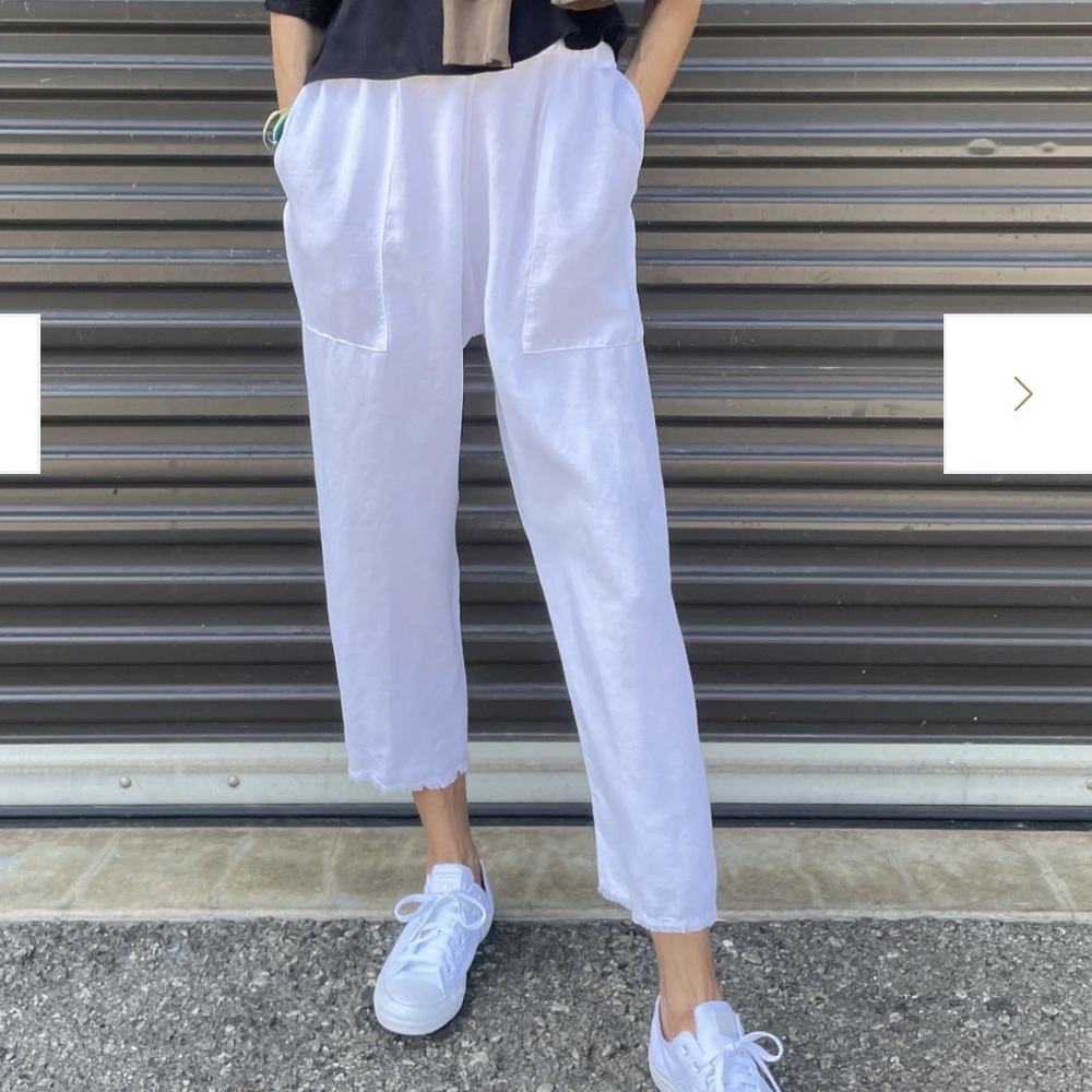 Pharaoh white linen Erika pant size 2